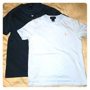 2 boys Polo size 7 short sleeve t-shirts